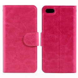 iPhone 5S 5 Slim Flip Wallet Case (Pink)